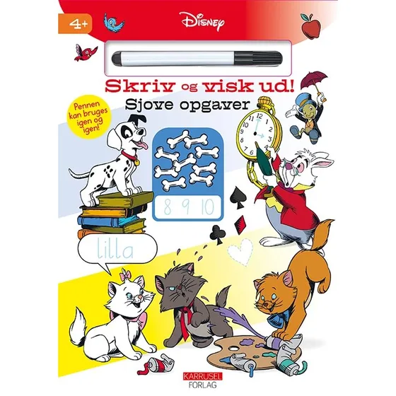 Disney Skriv og visk ud - Sjove opgaver