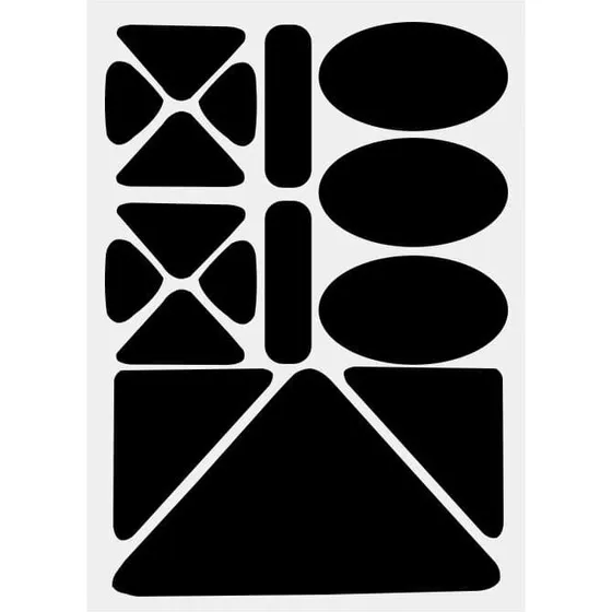 INF Selvklæbende reparationsplastre til tøj - 1 ark (16 dele)