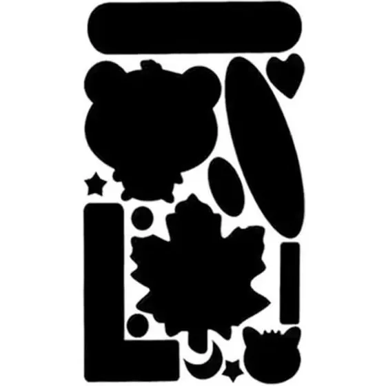 INF Selvklæbende reparationsplastre til tøj 10 ark, sort