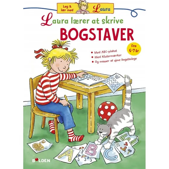 Laura Lærer at Skrive Bogstaver – Opgavebog med plakat