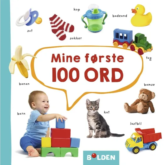 Mine første 100 ord - Papbog til små børn