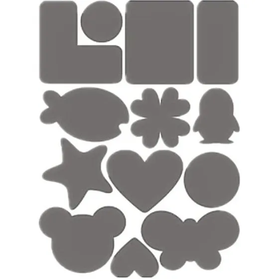 INF Selvklæbende reparationsplastre til tøj 5 ark 20x14,5 cm Lysegrå