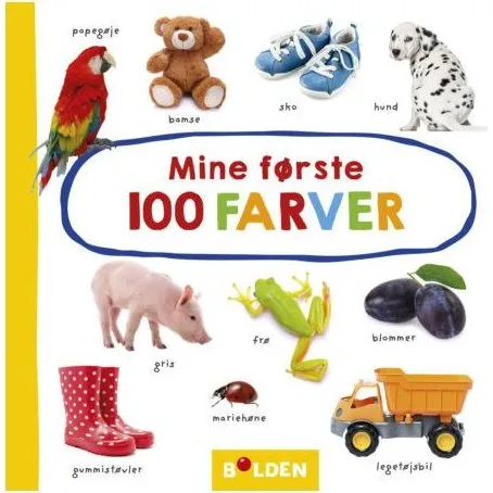 Forlaget Bolden Mine første 100 farver – papbog
