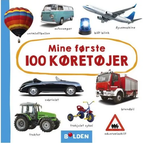 Forlaget Bolden: Mine første 100 køretøjer – papbog (40 sider, FSC)