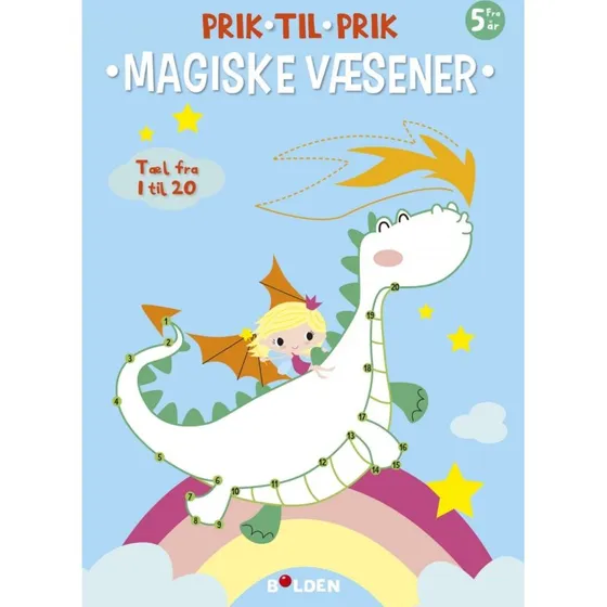 Prik til prik: Magiske væsner - Tæl 1-20 (hæftet)