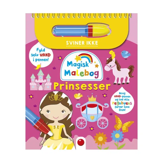 Forlaget Bolden Prinsesser - Magisk malebog med vandtusch