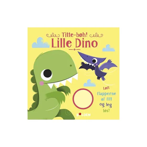 Forlaget Bolden Titte-bh! Lille Dino  Papbog med filtflapper