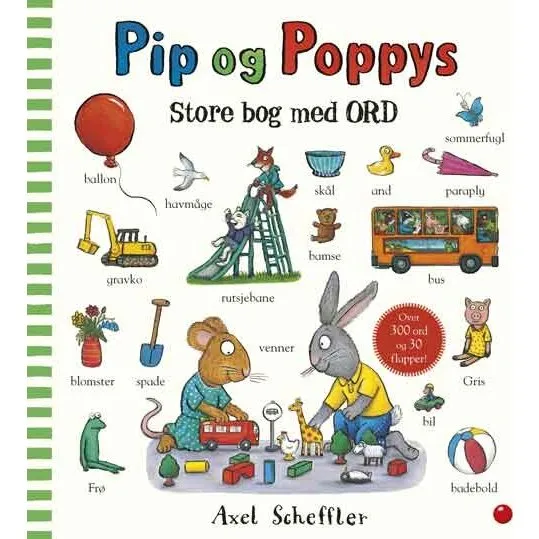 Pip og Poppys Store Bog med Ord - Hardcover
