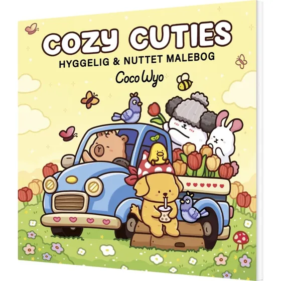 Cozy Cuties Malebog – Cozy Coloring, 96 sider (paperback)