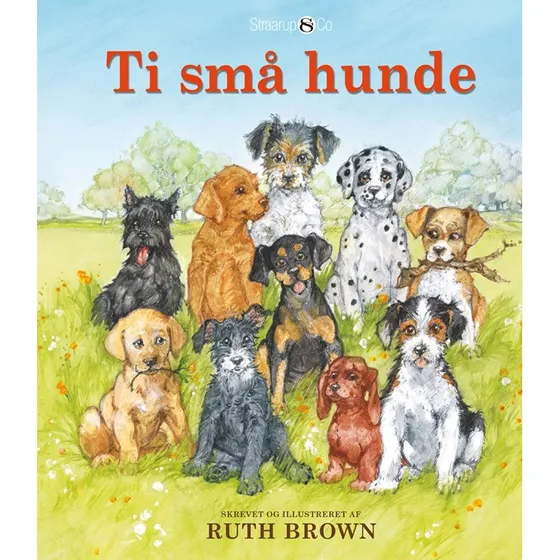 Ruth Brown: Ti små hunde – børnebog (hardback)