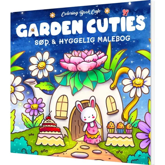 Coloring Book Cafe Garden Cuties – Cozy Coloring malebog (72 sider)