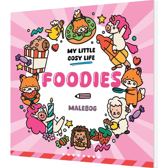 Foodies Cozy Coloring malebog – 30 hygge-motiver
