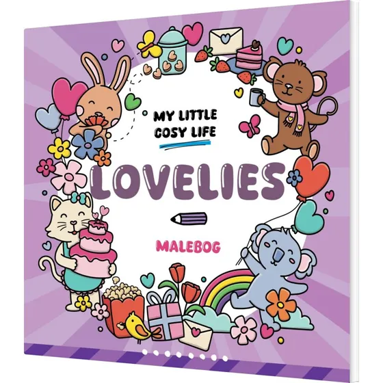 Lovelies Cozy Coloring malebog – 30 stemningsfulde motiver