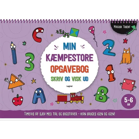 Min kmpestore opgavebog  skriv og visk ud igen