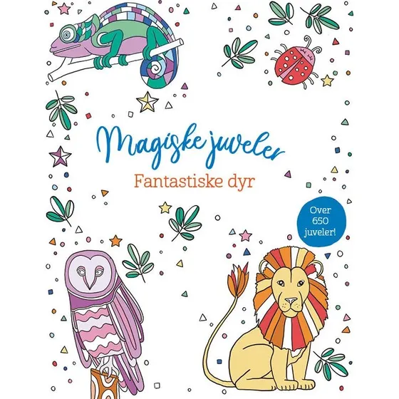 Magiske Juveler: Fantastiske dyr - Malebog med juvel-klistermrker