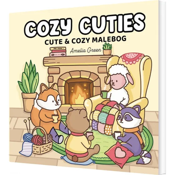 Cozy Cuties malebog  Amelia Green (45 hyggelige motiver)