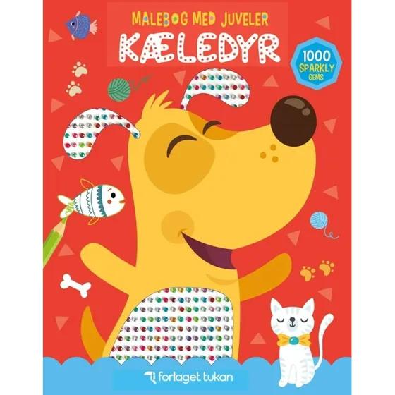 Malebog med Juveler: Kledyr  farvelgningsbog med 1000+ juveler