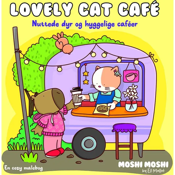 Lovely Cat Café - Eli Mallet malebog (paperback)