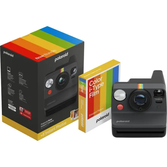 Polaroid Now Gen 3 Bundle, sort - inkl. 8 farvefilm