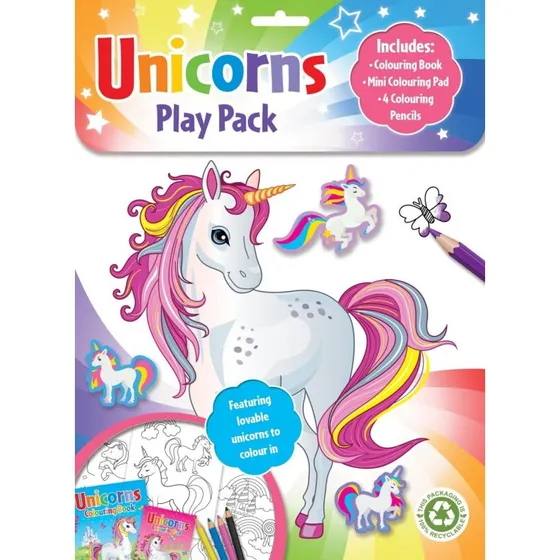 Unicorn Play Pack Alligator  malebger med farveblyanter