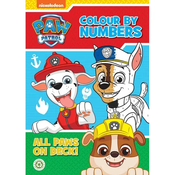 Paw Patrol Colour By Numbers - Alligator bog (48 sider)