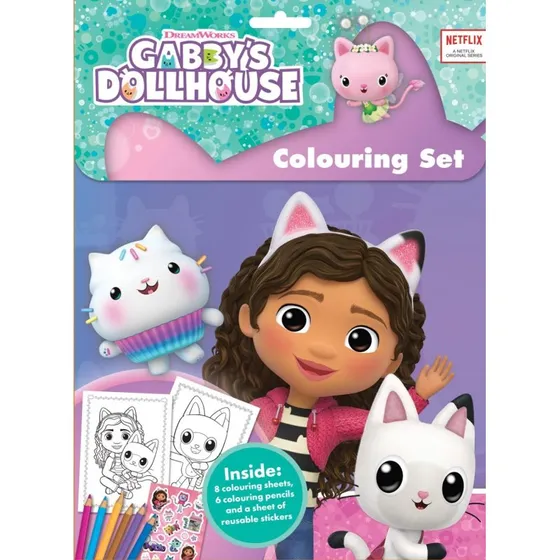 Alligator GABBY'S DOLLHOUSE Malersæt – farveblyanter & malebog