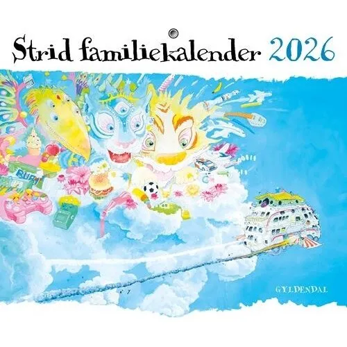 Strid Familiekalender 2026 – Jakob Martin Strid, hæftet 5-kolonne