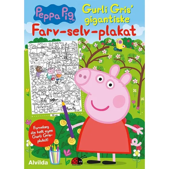 Peppa Pig – Gurli Gris' gigantiske farv-selv-plakat
