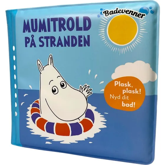 Mumitrold p stranden  badebog med badedyr og 6 skumbrikker