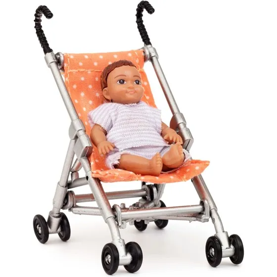 Lundby paraplyklapvogn med babydukke