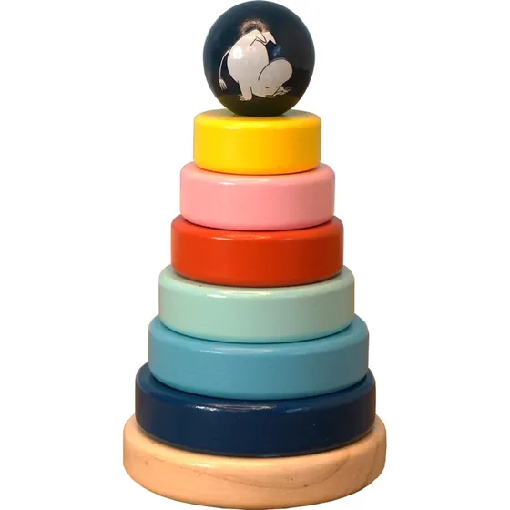Barbo Toys Mumin stabelringe i tr (6 ringe)