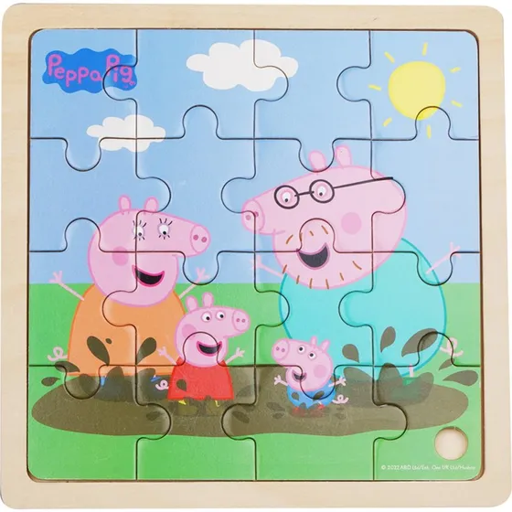 Barbo Toys Gurli Gris Mudderleg træpuslespil, 3+ år