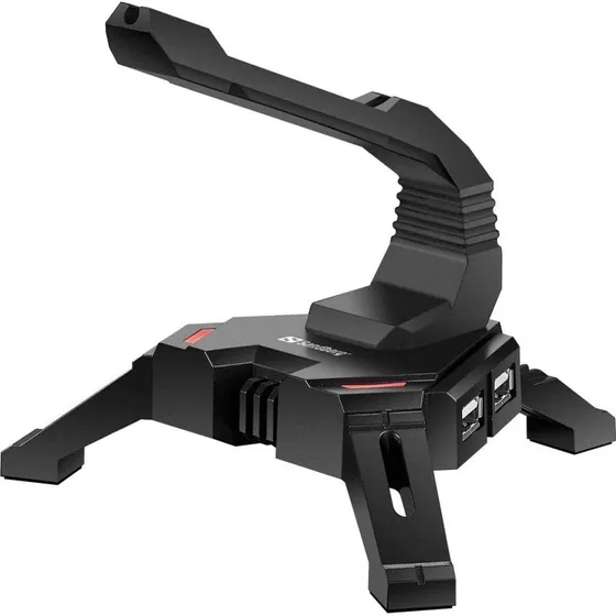 Sandberg 2in1 USB Hub Bungee, 4 porte, sort