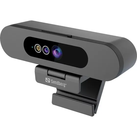 Sandberg Face-ID Webcam 2 1080p USB-A/C  Sort