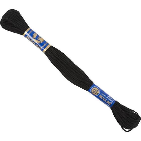 Moulin broderigarn 6-trdet sort 12x8 m