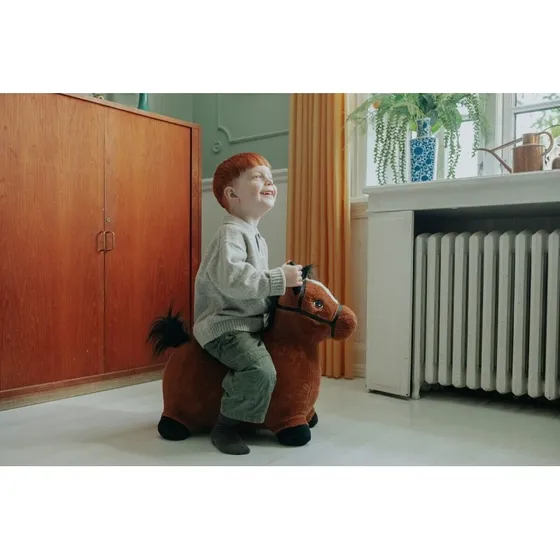 KREA Hop & Bounce Plys Hest, Brun
