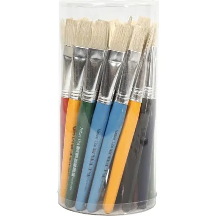 Brnepensler 19 cm, 15 mm flad - 30 stk.