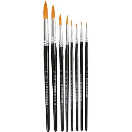 Creativ Company Gold Line Pensler  8 stk. (rund 022, 1,58 mm)