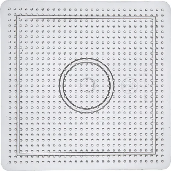 Creativ Company Perleplade Firkant Medium 14,5x14,5 cm Klar