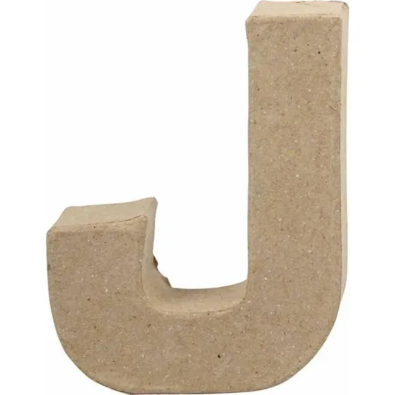 Creativ Company Papmach-bogstav J, 10 x 8 x 1,7 cm