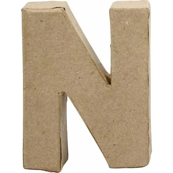 Creativ Company Bogstav i papmach N, 10 x 7,8 x 2 cm