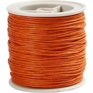 Creativ Company Knyttesnor vokset 1 mm 40 m, orange