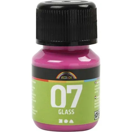 Creativ Company Permanent Glass Paint - Pink, 30 ml