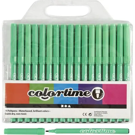 Creativ Company Lysegrnne tuscher 18 stk. (2 mm)