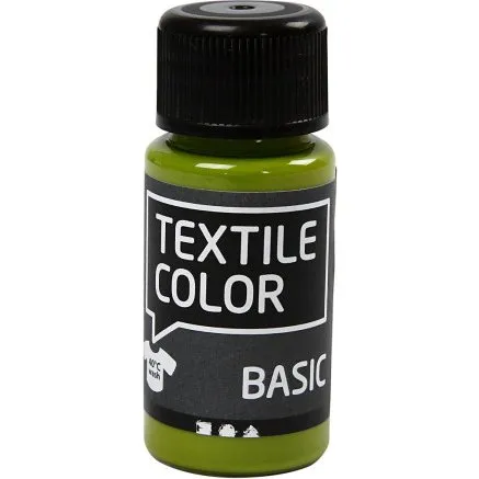 Creativ Company Textile Color halv-dkkende tekstilmaling, Kiwi, 50 ml