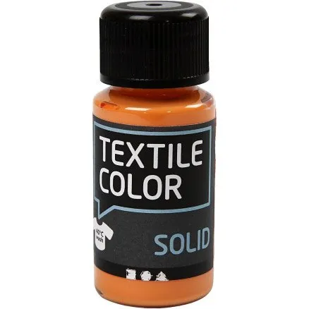 Textile Solid Dækkende Tekstilmaling, Orange 50 ml