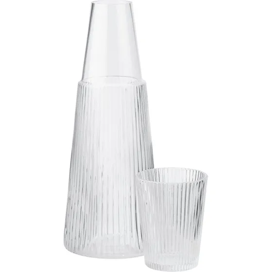 Stelton Pilastro karaffel med glas 1 L, klar