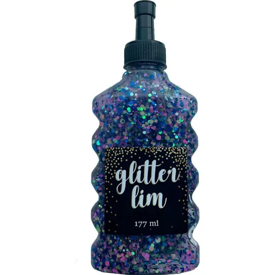 Glitterlim grov glitter - Navy 177 ml