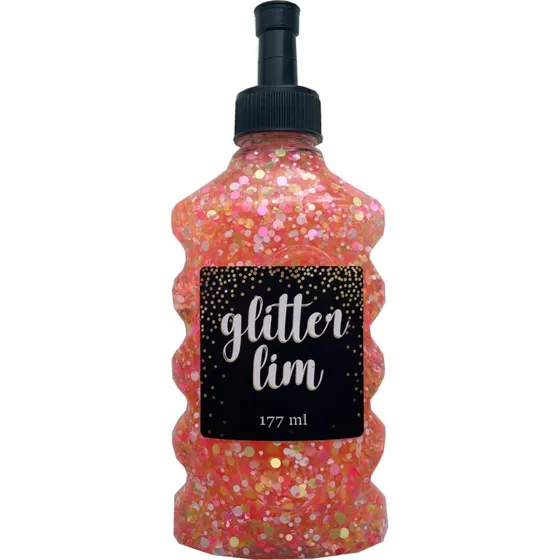 Glitterlim Grov Glitter Orange 177 ml