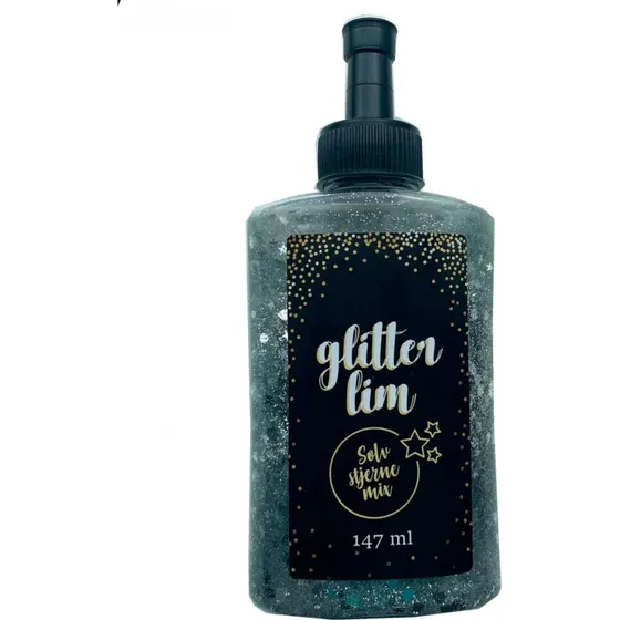 Glitterlim Slv Hjerte Mix